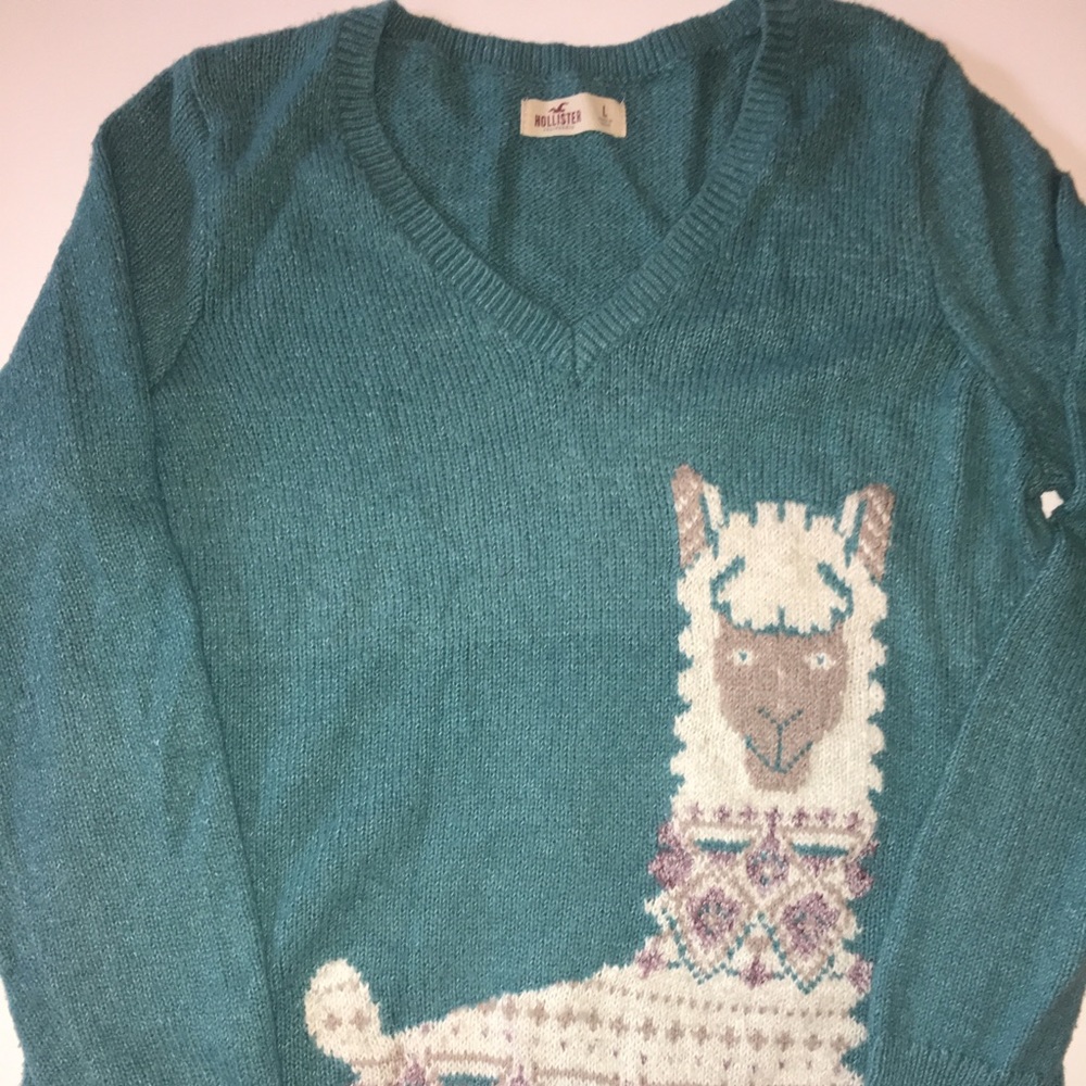 Large Llama Hollister sweater